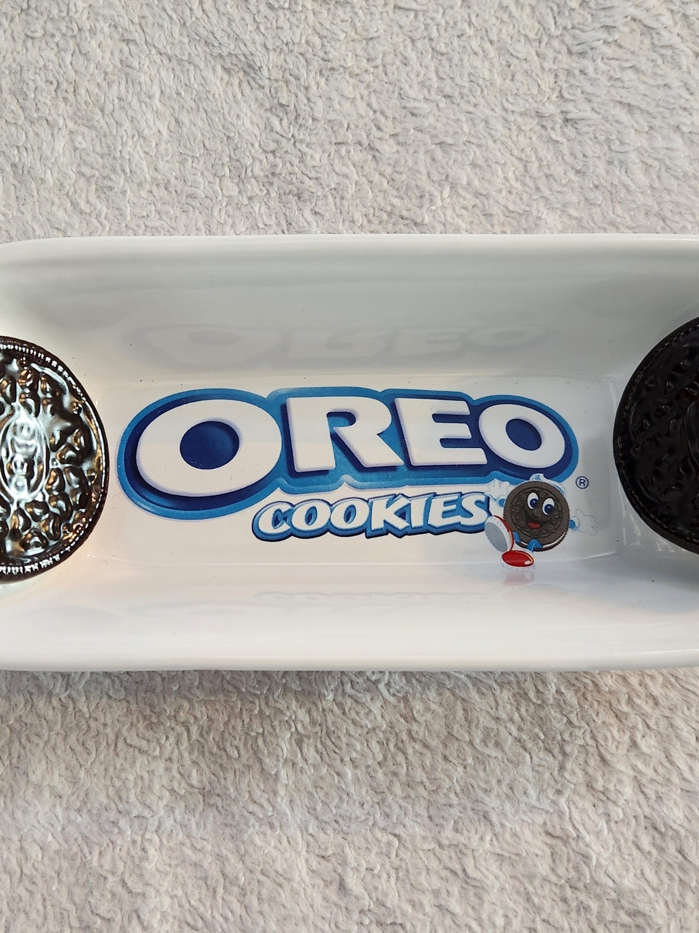 Vintage Oreo Cookies Ceramic Serving Tray by Houston Harvest Perfect Condition.